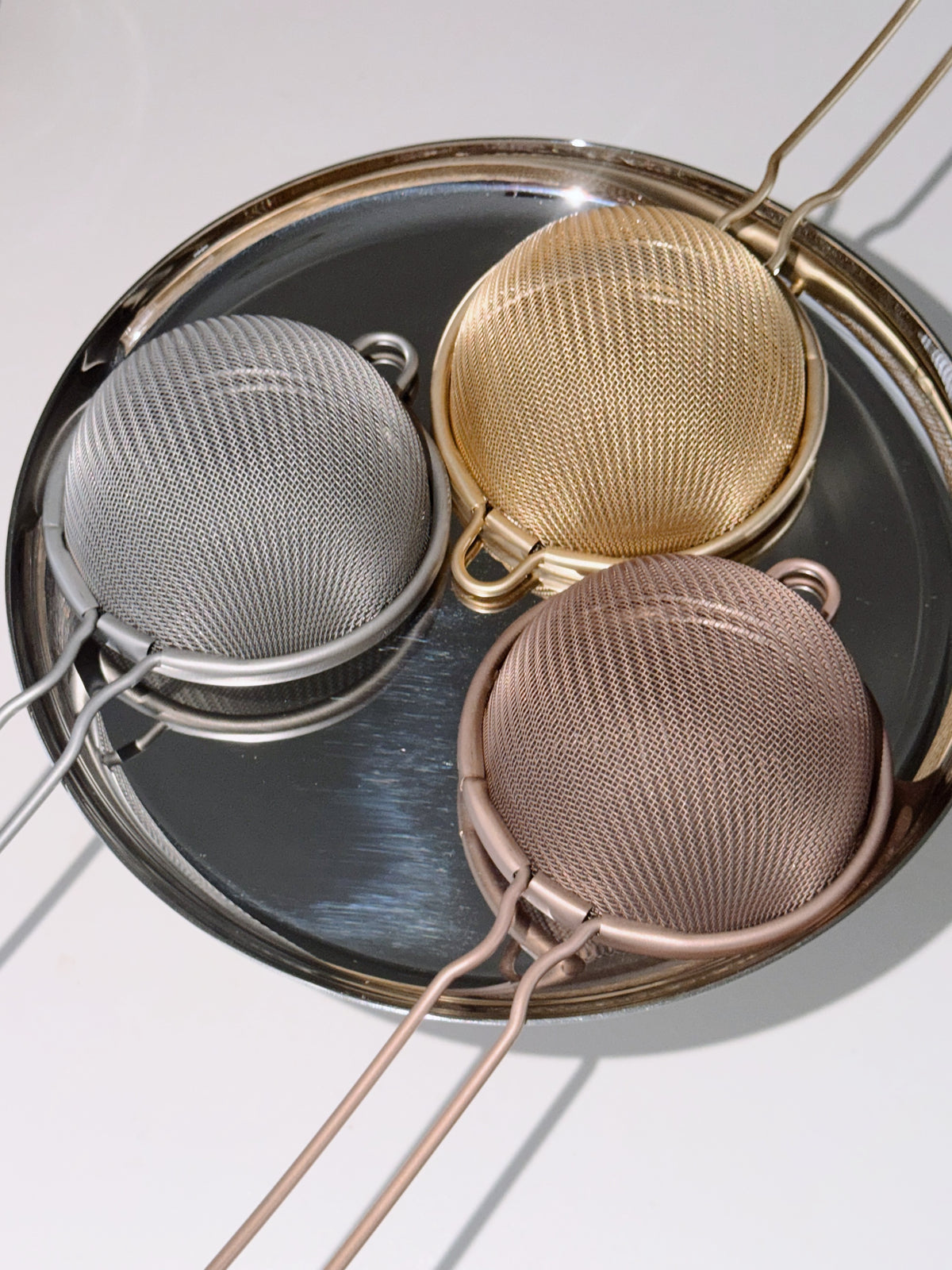 three snow / matcha strainer