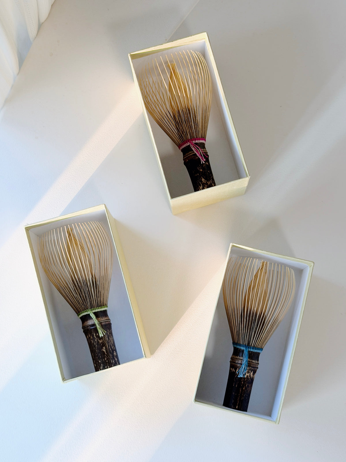 black bamboo chasen with colored thread
