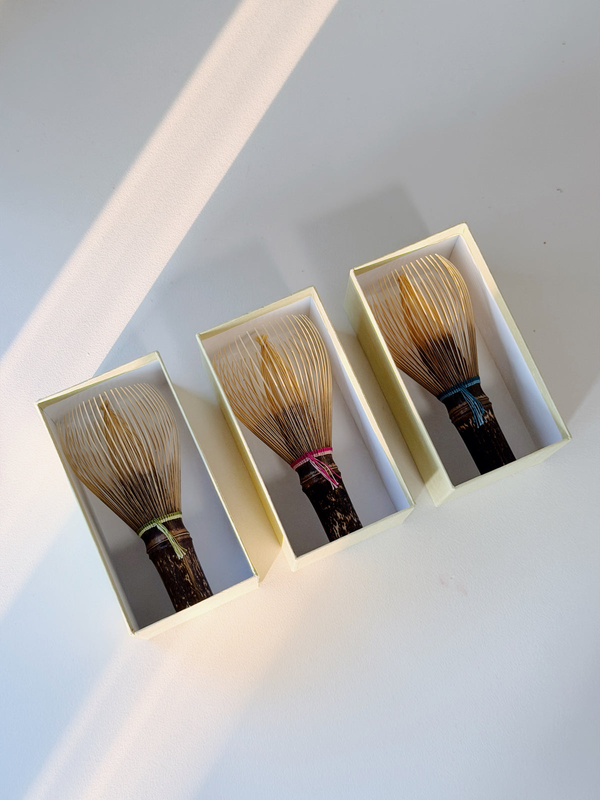 black bamboo chasen with colored thread